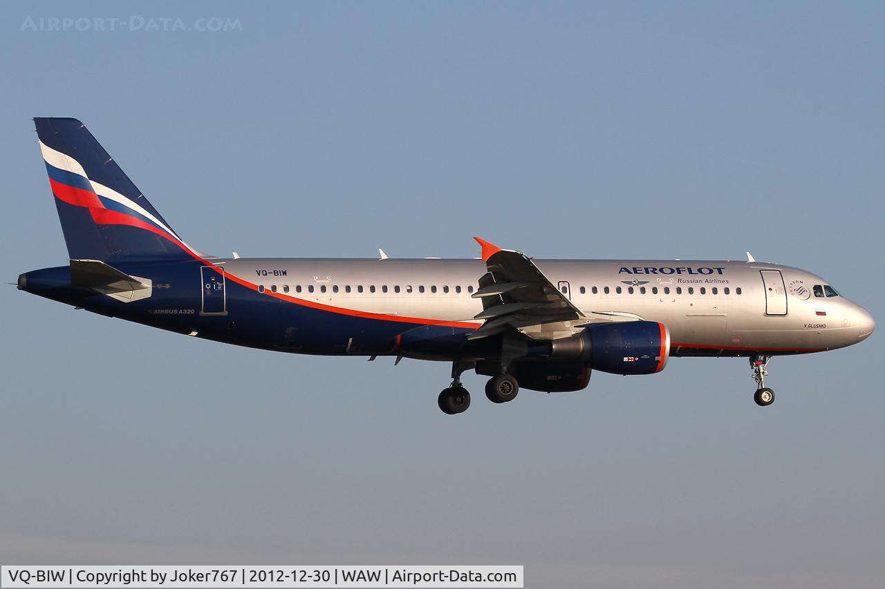 VQ-BIW, 2011 Airbus A320-214 C/N 4579, Aeroflot