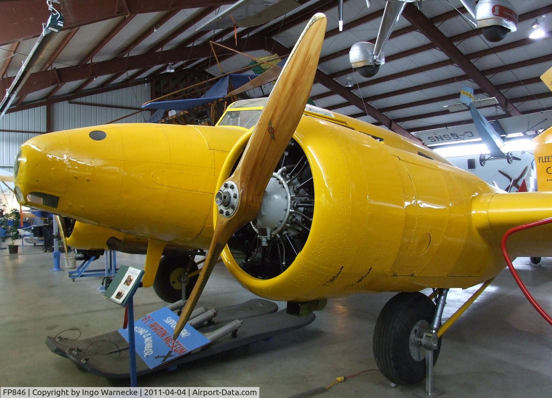 FP846, Avro 652A Anson II C/N Not found FP846, Avro 652A Anson II at the British Columbia Aviation Museum, Sidney BC