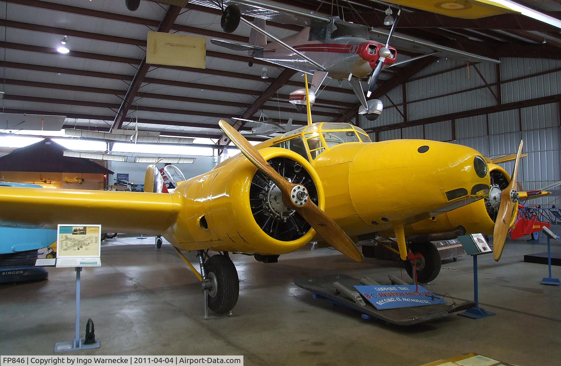 FP846, Avro 652A Anson II C/N Not found FP846, Avro 652A Anson II at the British Columbia Aviation Museum, Sidney BC