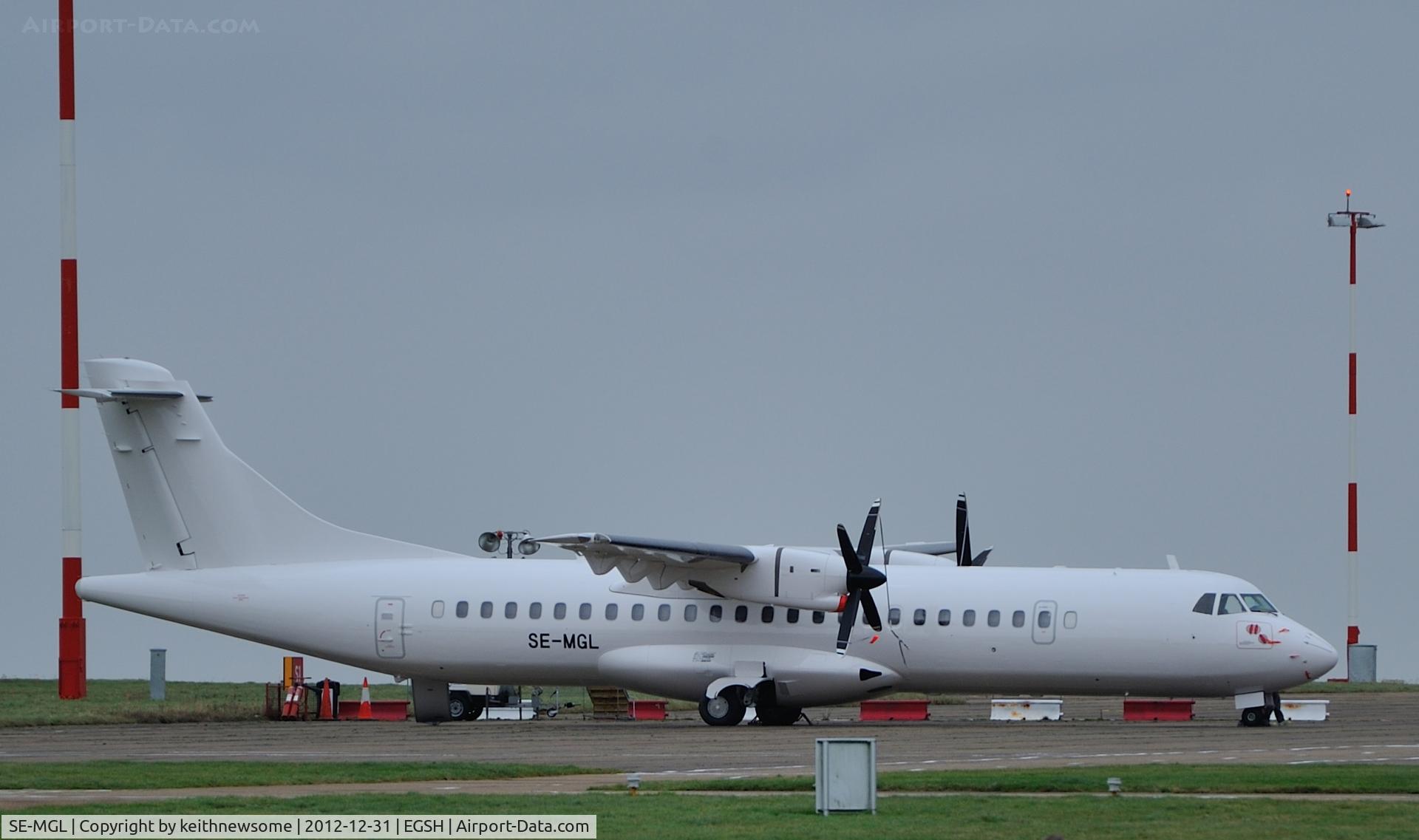 SE-MGL, 1993 ATR 72-202 C/N 353, Recently removed from sprayshop.