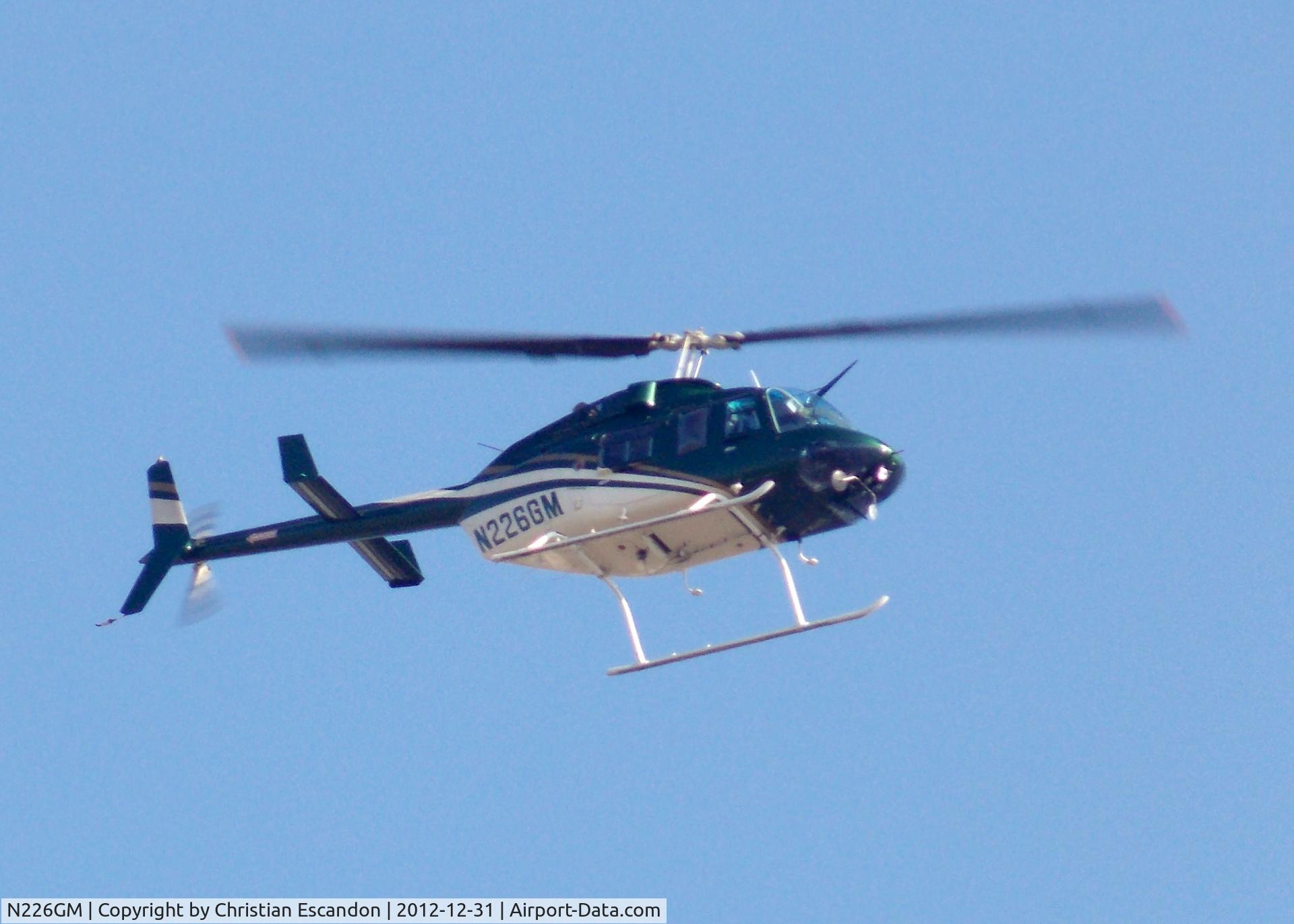 N226GM, 2006 Bell 206L-4 LongRanger IV LongRanger C/N 52333, In flight over Fresno ,Ca 12/31/12 12:10 P.M.