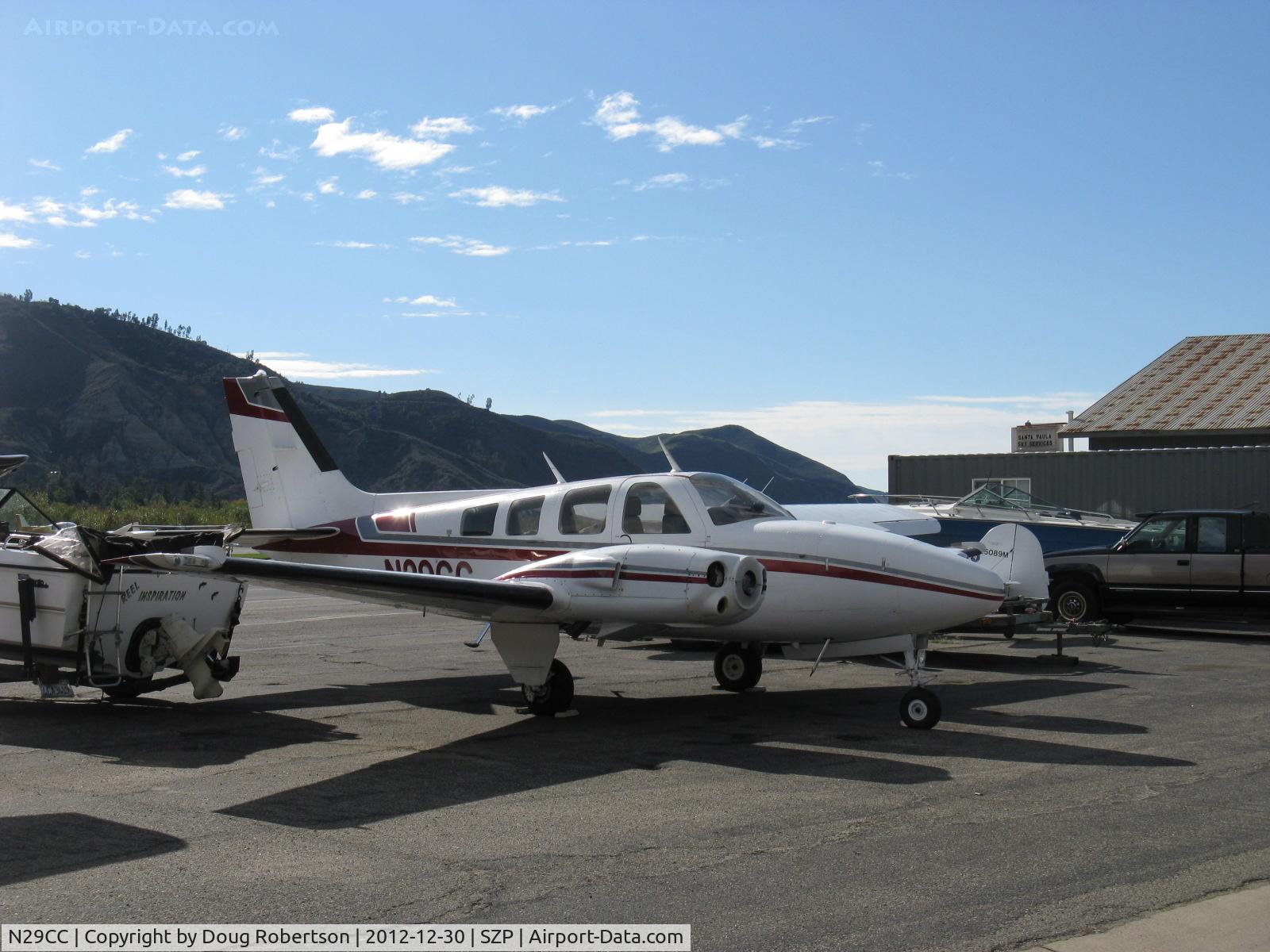 N29CC, 1977 Beech 58P Baron C/N TJ-117, 1977 Beech 58P BARON, two Turbosupercharged Continental TSIO-520-LB1C 310 Hp each, pressurized to 3.6 psi differential, shoulder harnesses front seats, props off for maintenance