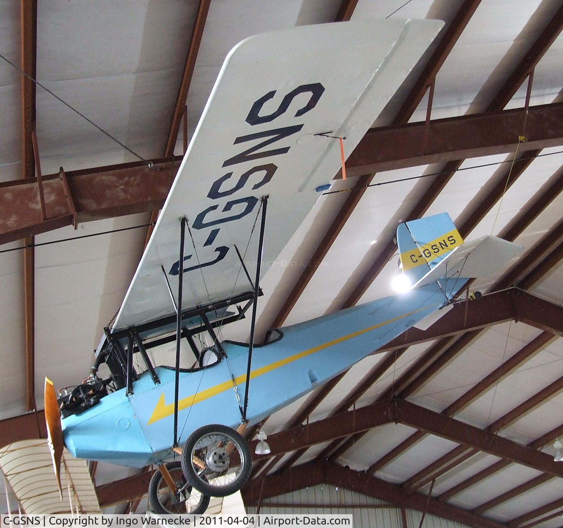 C-GSNS, 1984 Pietenpol B4A Air Camper C/N Not found C-GSNS, Pietenpol (B. McDonnel) B4-A Air Camper at the British Columbia Aviation Museum, Sidney BC
