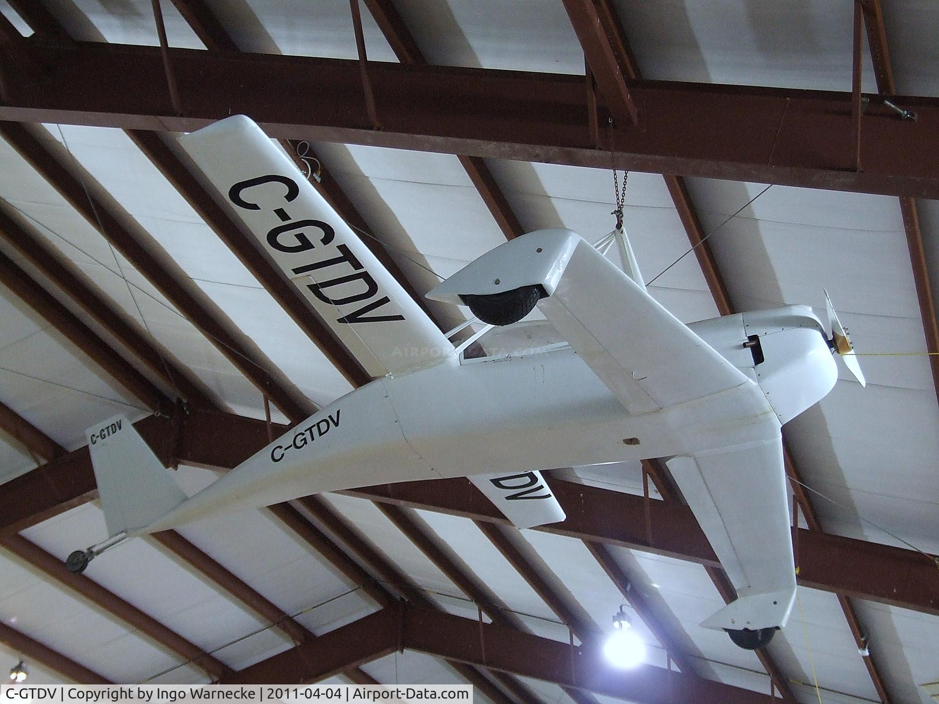 C-GTDV, 1986 QAC Quickie C/N 1023, Rutan (F. Benton) Quickie at the British Columbia Aviation Museum, Sidney BC