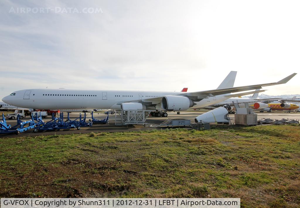G-VFOX, 2002 Airbus A340-642 C/N 449, Stored in all white c/s without titles