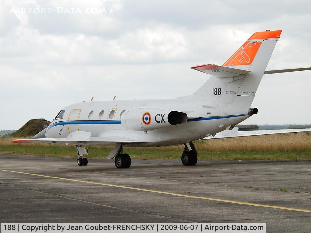 188, Dassault Falcon (Mystere) 20C C/N 188, Ministère de la Défense (CEV) LFBC Cazaux Air Force base