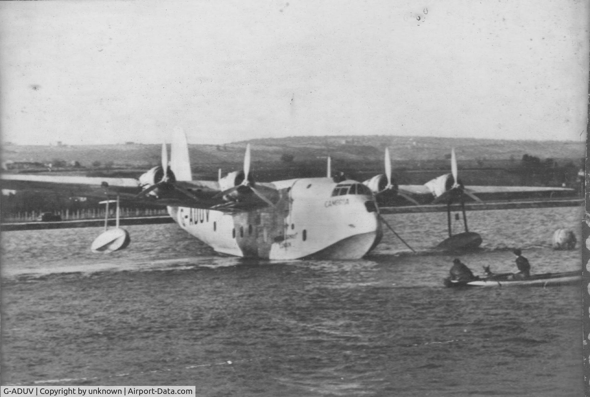 G-ADUV, Short S.23 Empire C/N S.813, S.23 SHORT EMPIRE flyingboat 