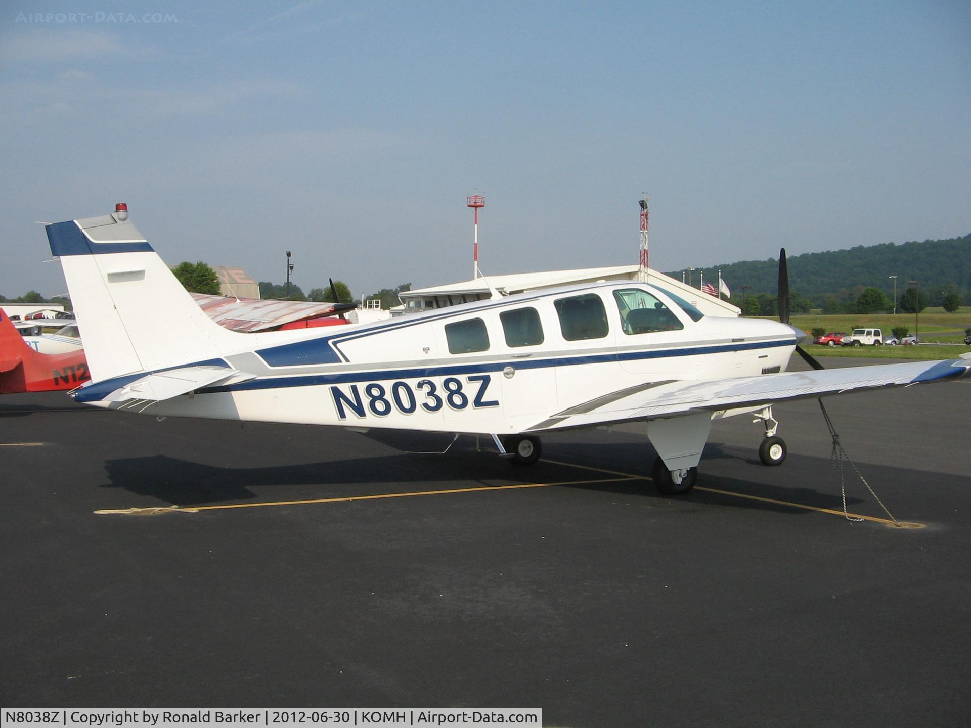 N8038Z, 1990 Beech A36 Bonanza 36 C/N E-2568, Orange