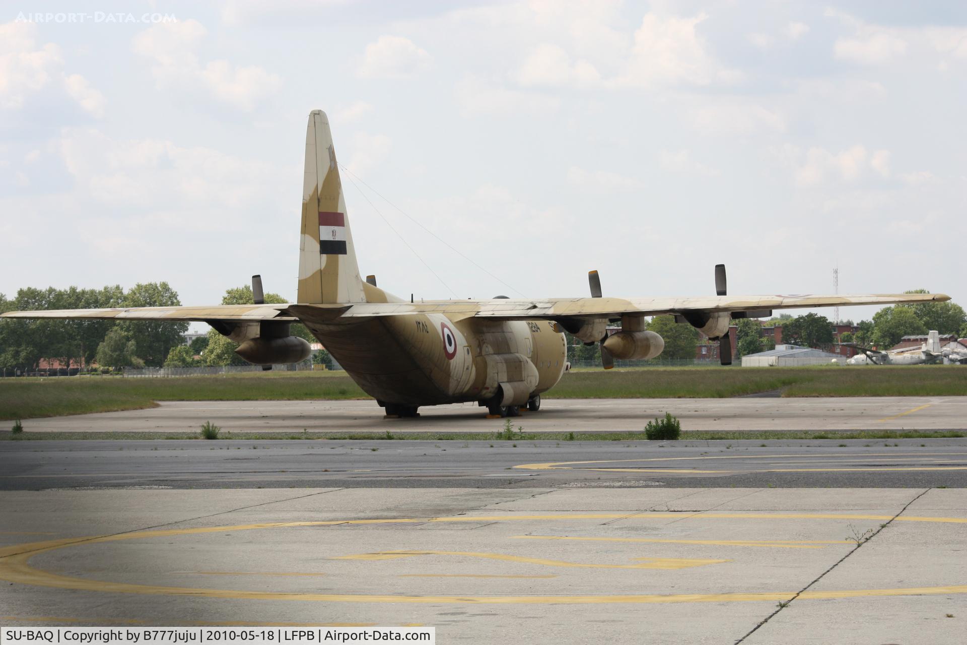 SU-BAQ, Lockheed C-130H Hercules C/N 382-4806, on transit at Le Bourget