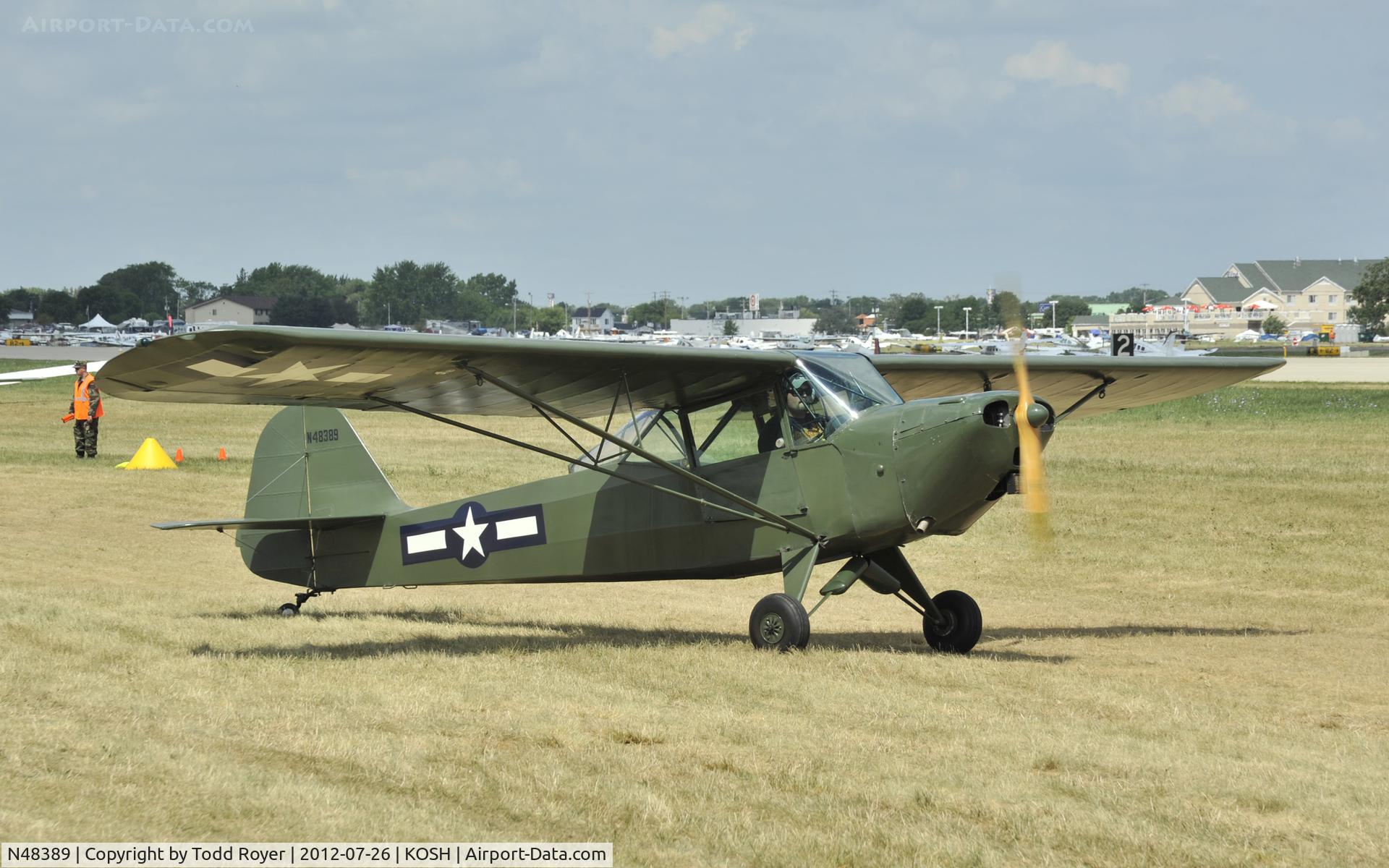 N48389, 1943 Taylorcraft DCO-65 C/N L-5300, Airventure 2012
