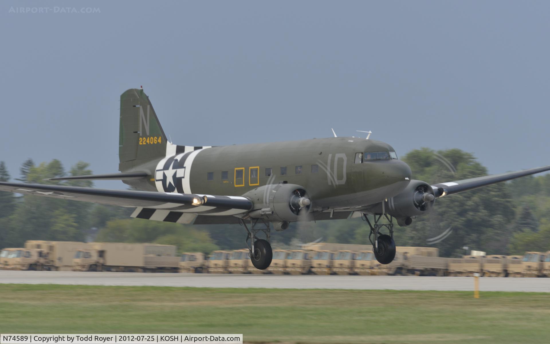 N74589, 1943 Douglas DC3C-S1C3G (C-47A) C/N 9926, Airventure 2012
