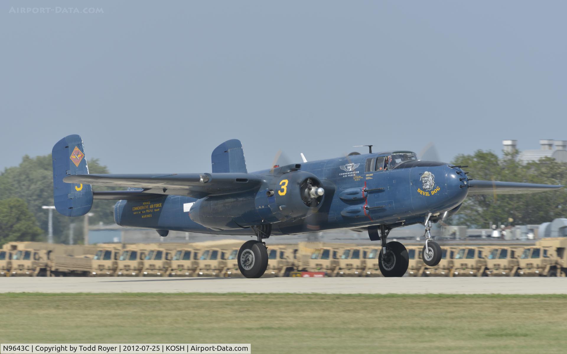 N9643C, 1944 North American B-25J Mitchell Mitchell C/N 108-47512, Airventure 2012