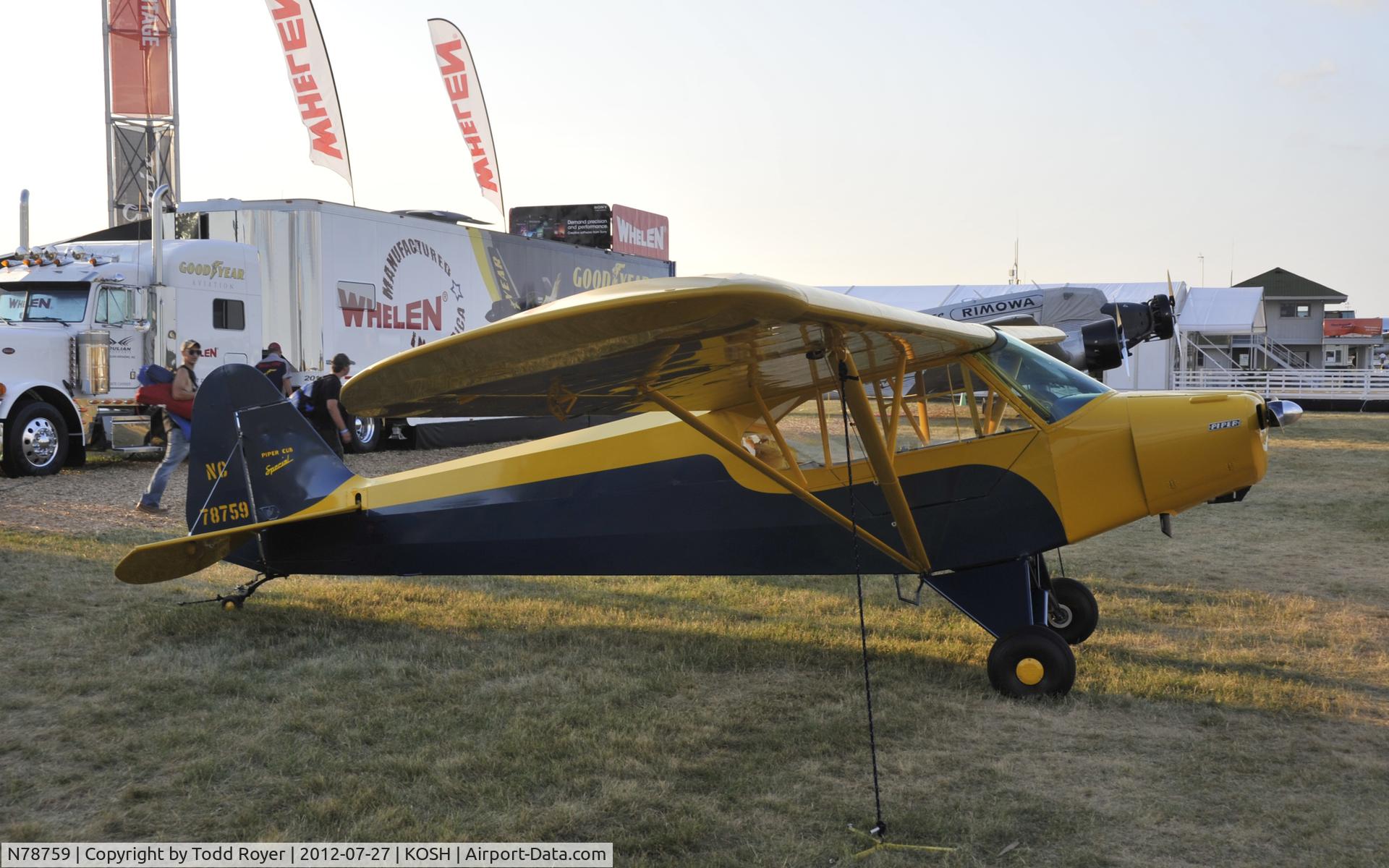N78759, 1956 Piper PA-11 Cub Special C/N 11-1533, Airventure 2012