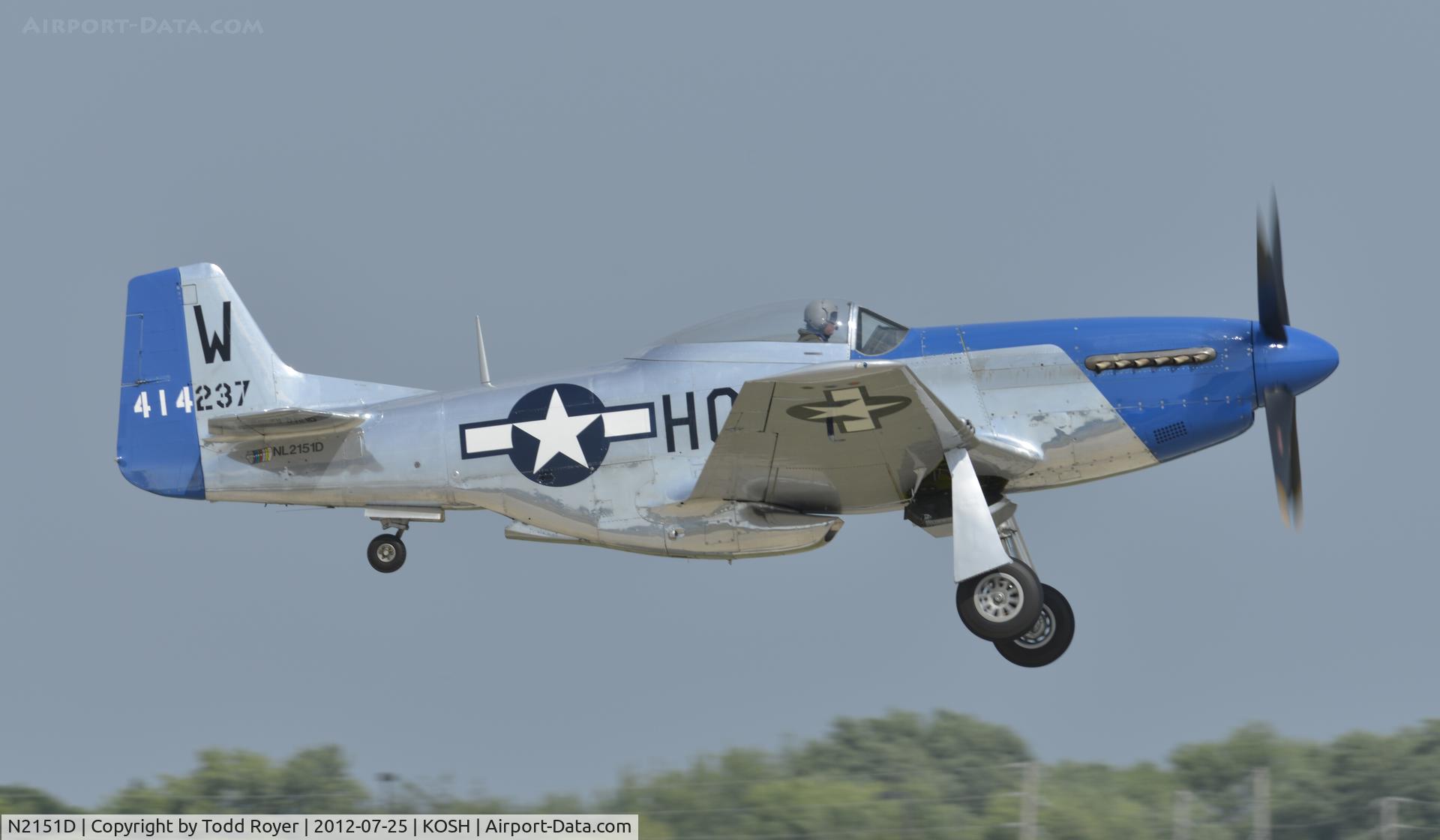 N2151D, 1944 North American F-51D Mustang C/N 122-40196, Airventure 2012