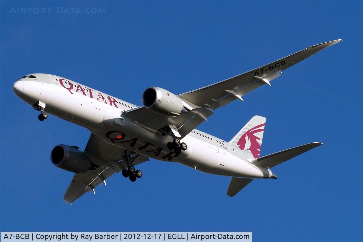 A7-BCB, 2012 Boeing 787-8 Dreamliner Dreamliner C/N 38320, Boeing 787-8 [38320] (Qatar Airways) Home~G 17/12/2012