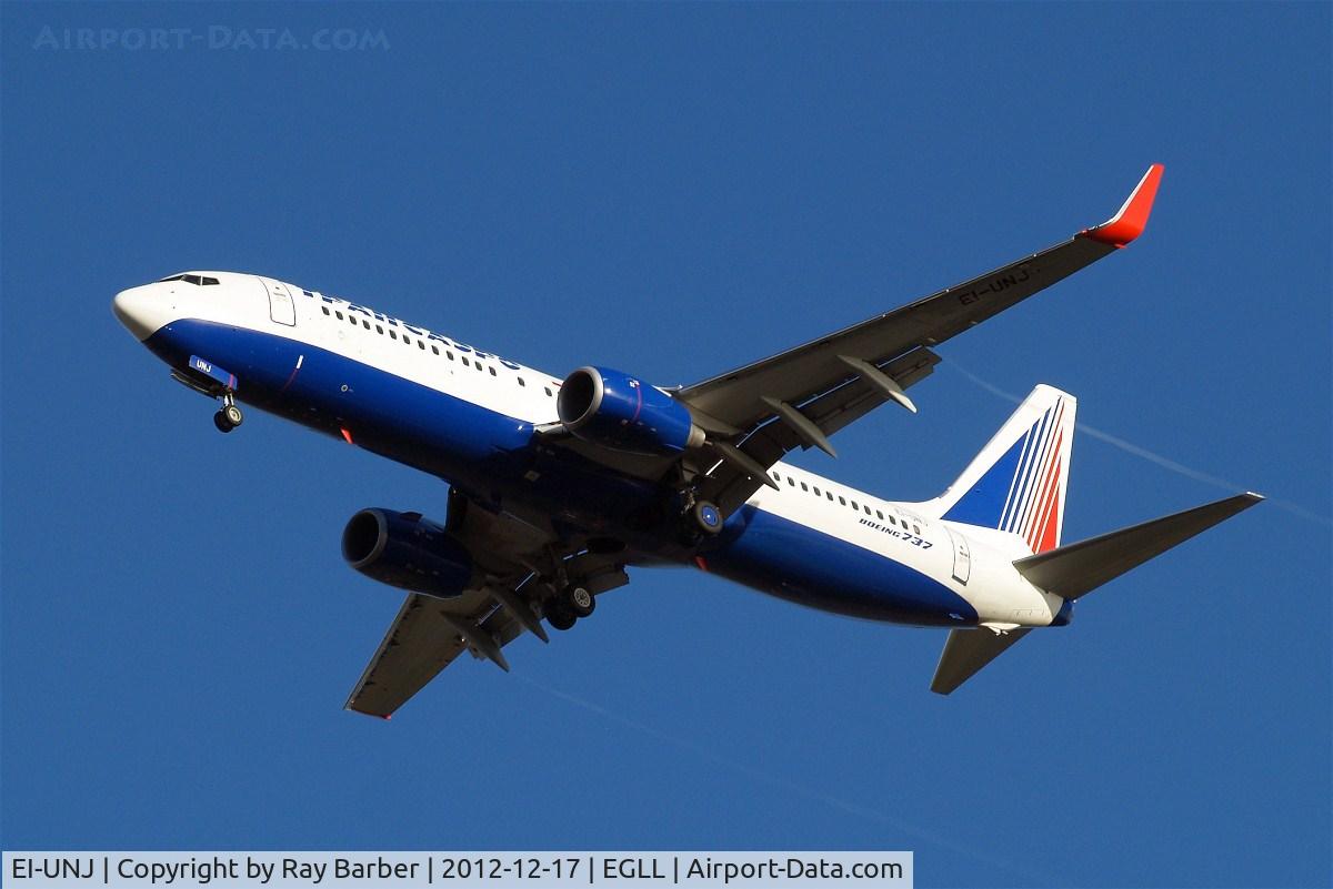 EI-UNJ, 2011 Boeing 737-86J C/N 37761, Boeing 737-86J [36883] (Transaero Airlines) Home~G 17/12/2012.