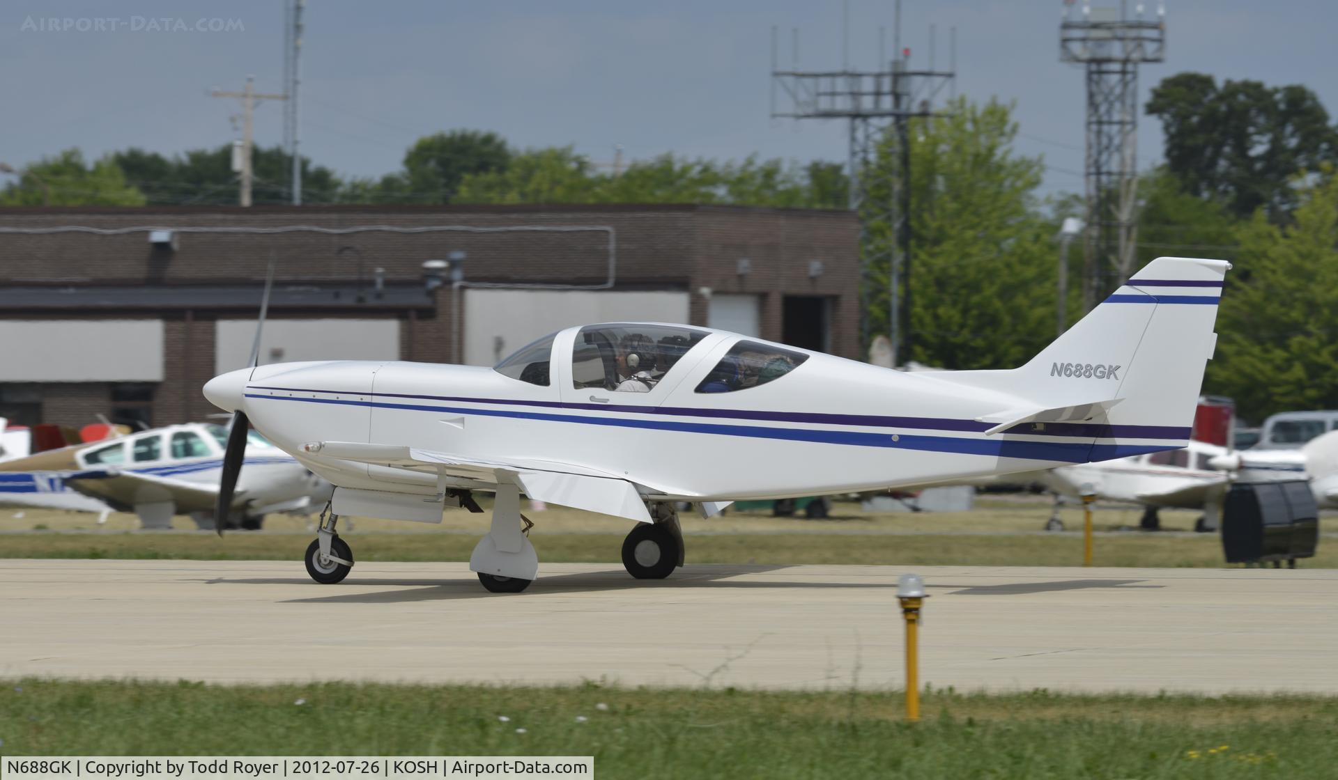 N688GK, 2006 Glasair Super II RG C/N 2291, Airventure 2012
