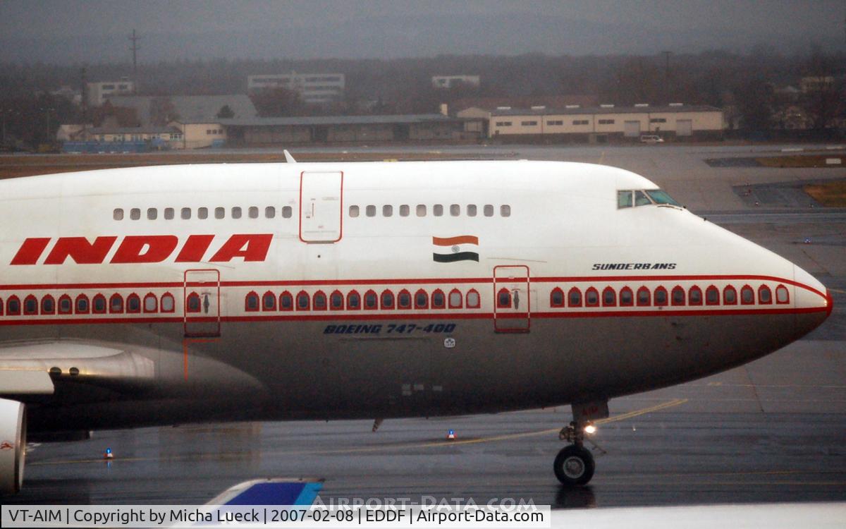VT-AIM, 1991 Boeing 747-433 C/N 25074, At Frankfurt