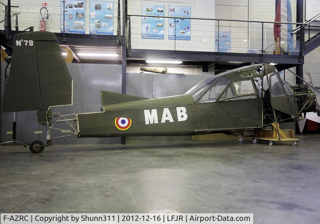 F-AZRC, Nord 3400 Norbarbe C/N 78, Stored inside Angers-Marcé Museum...