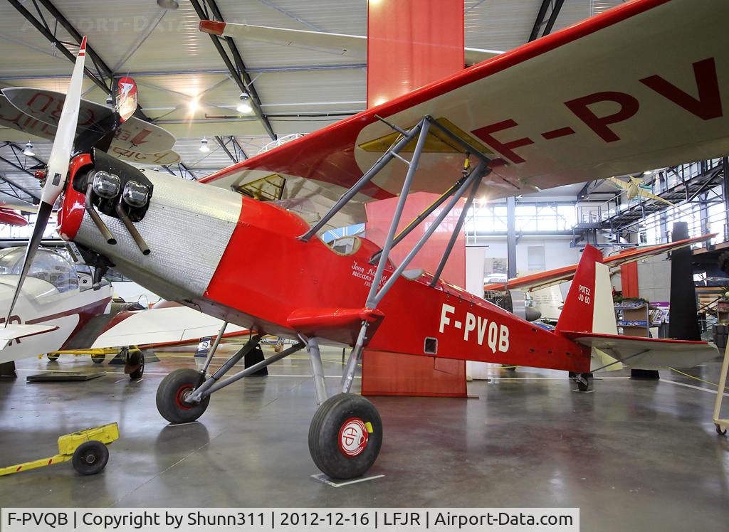 F-PVQB, 1960 Potez 60 Sauterelle C/N 01 (F-PVQB), Hangared inside Angers-Marcé Museum... Aircraft flying...