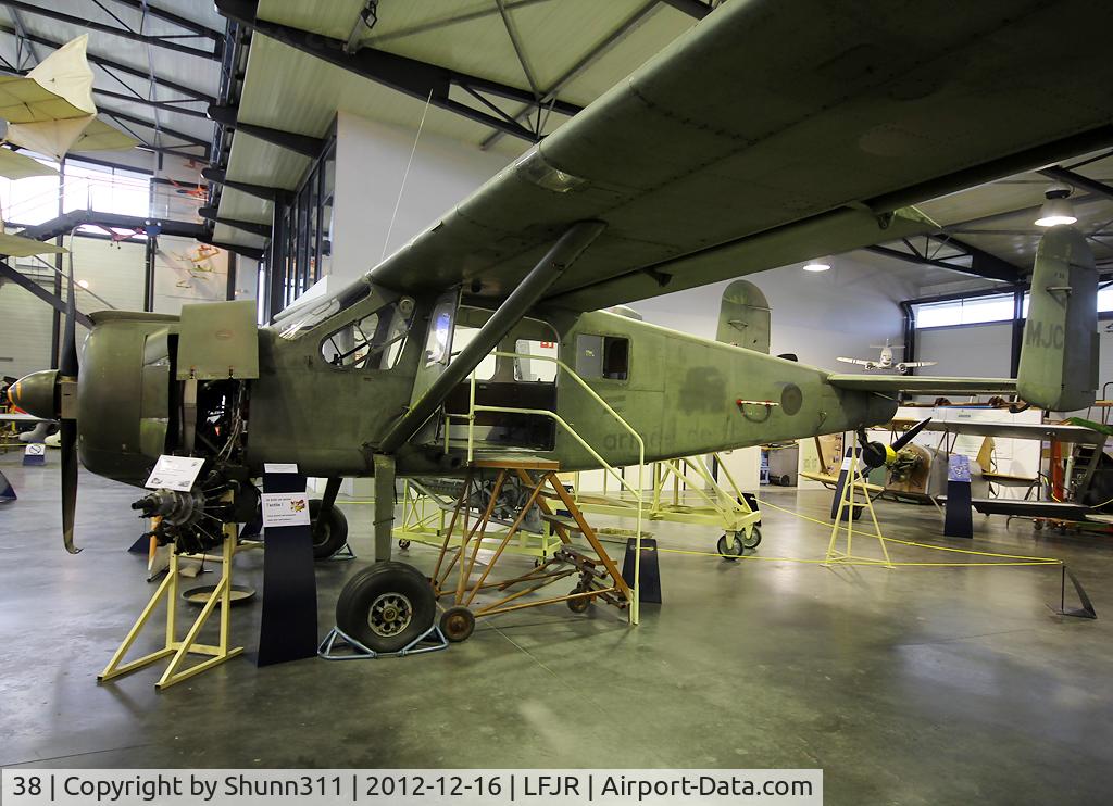 38, 1956 Max Holste MH.1521M Broussard C/N 76, Preserved inside Angers-Marcé Museum...