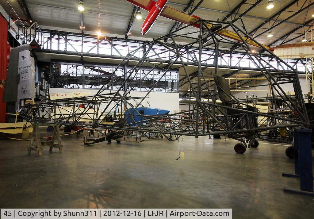 45, Nord 3400 Norbarbe C/N 45, Structure preserved inside Angers-Marcé Museum... Was at Moisselles Airfield (near Paris) and last seen in 2003. Maybe a restoration for flying...