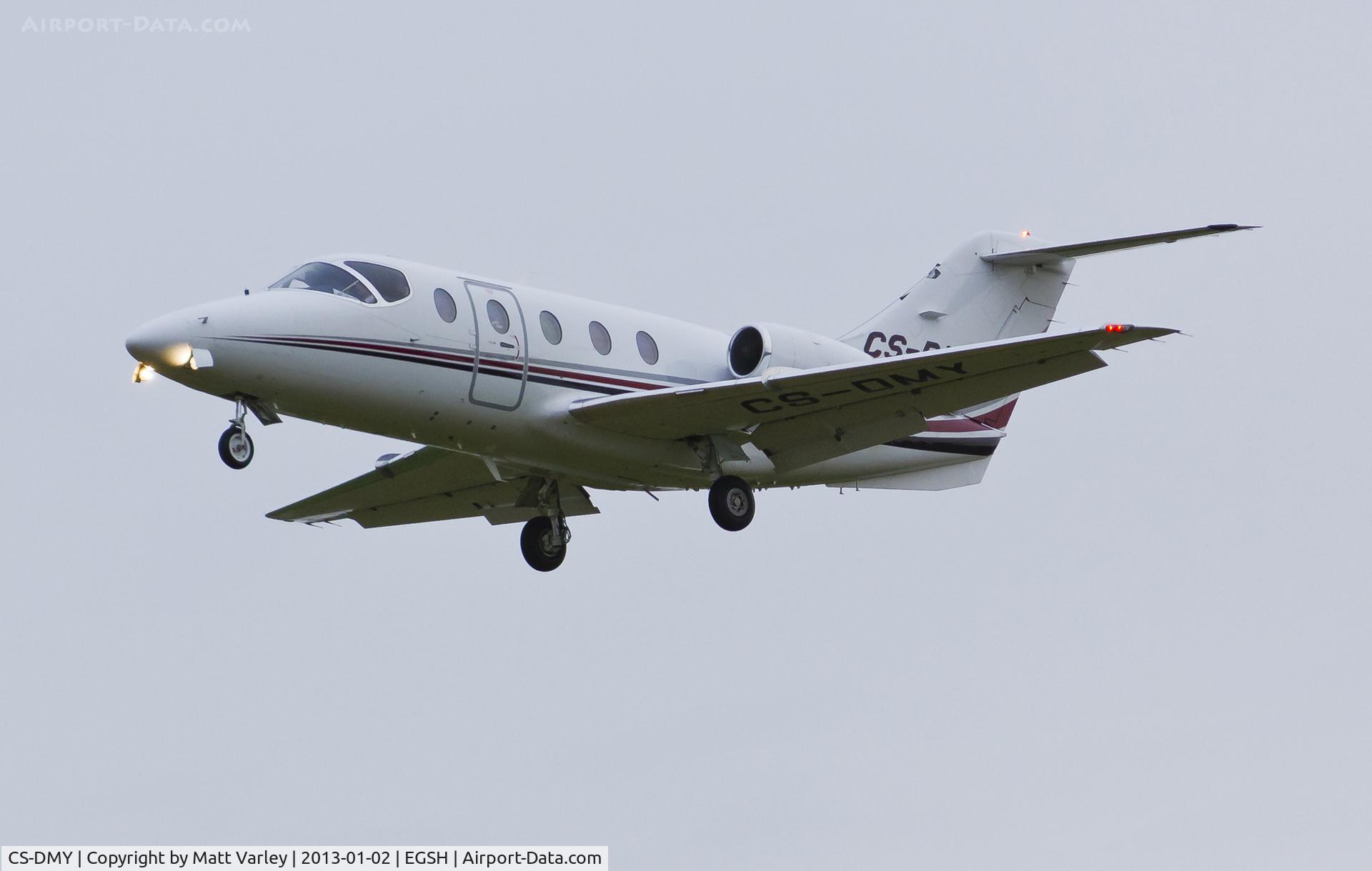 CS-DMY, 2008 Hawker Beechcraft 400A Beechjet Beechjet C/N RK-556, Arriving at a very dull EGSH.