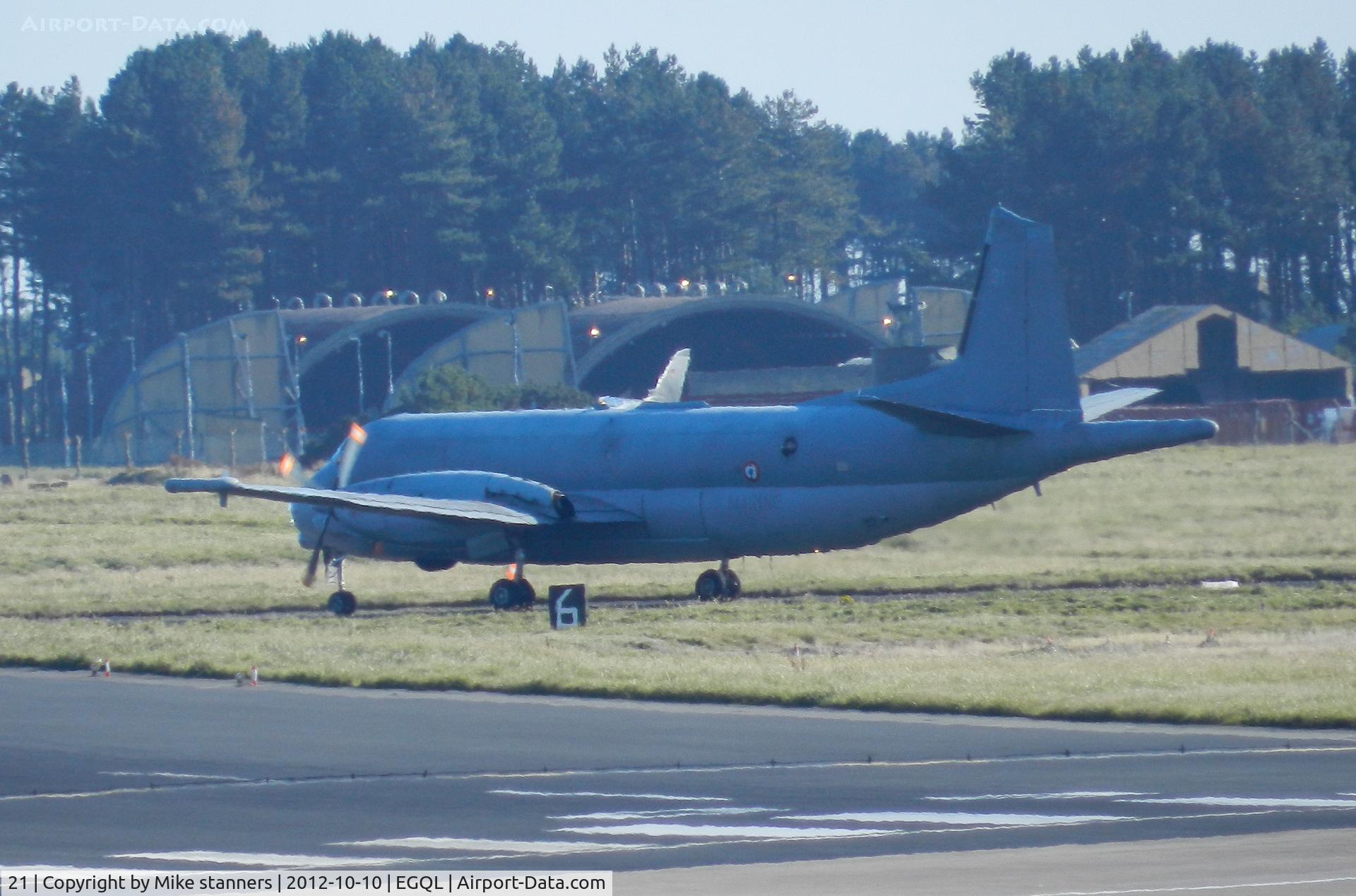 21, Dassault ATL-2 Atlantique 2 C/N 21, a 21F Atlantic 2 Taxis out of its dispersal area for a joint warrior mission