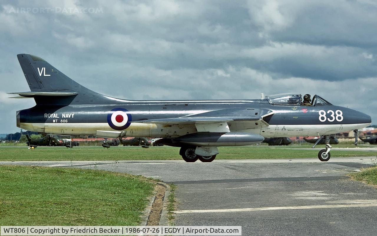 WT806, 1955 Hawker Hunter GA.11 C/N 41H-670749, taxying to the flightline