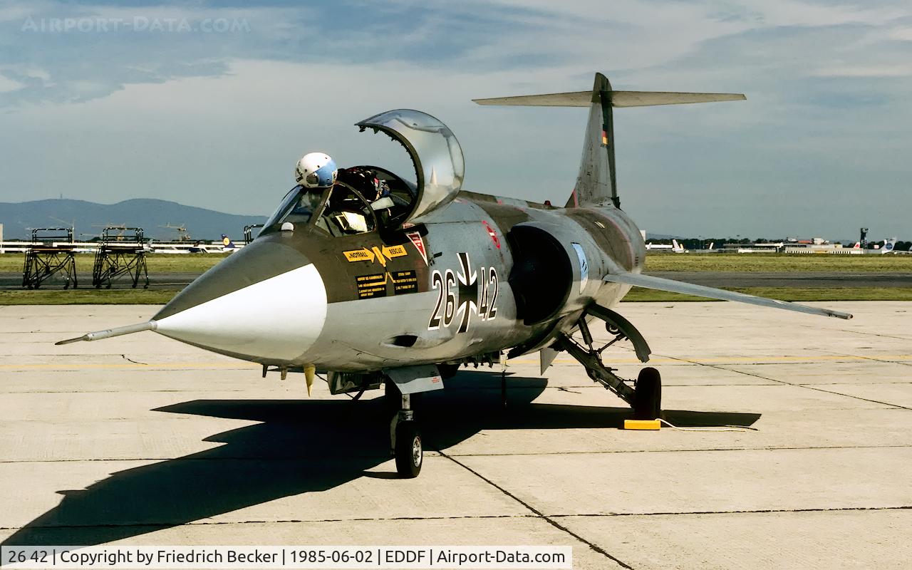 26 42, Lockheed F-104G Starfighter C/N 683-7302, static display