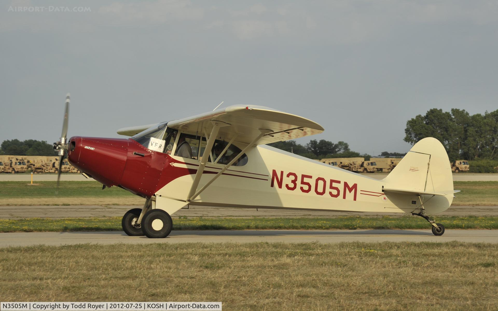 N3505M, 1947 Piper PA-12 Super Cruiser C/N 12-2353, Airventure 2012