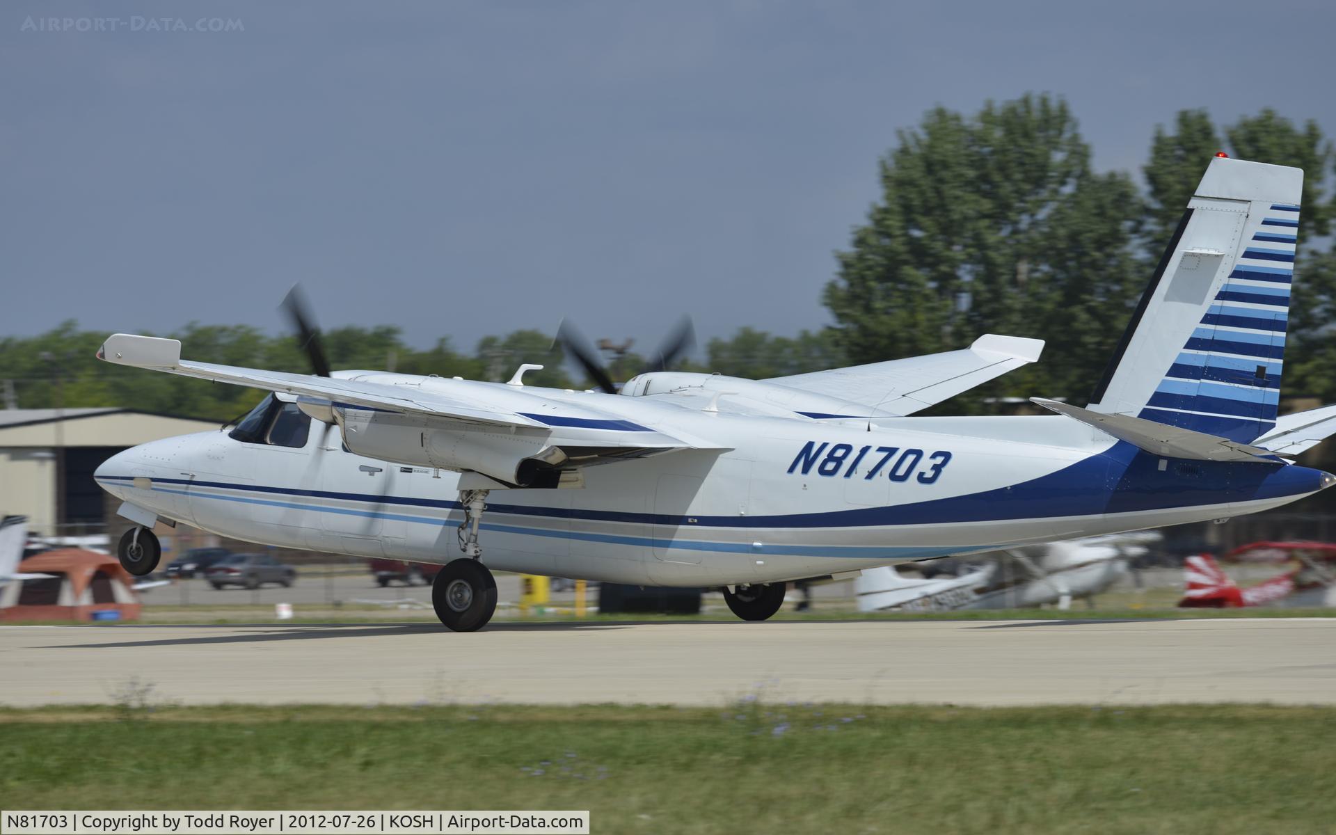 N81703, 1977 Rockwell International 690B C/N 11438, Airventure 2012