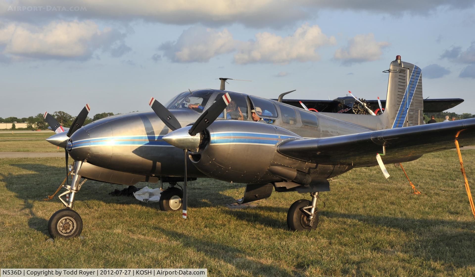 N536D, 1962 Beech D50E Twin Bonanza C/N DH-338, Airventure 2012