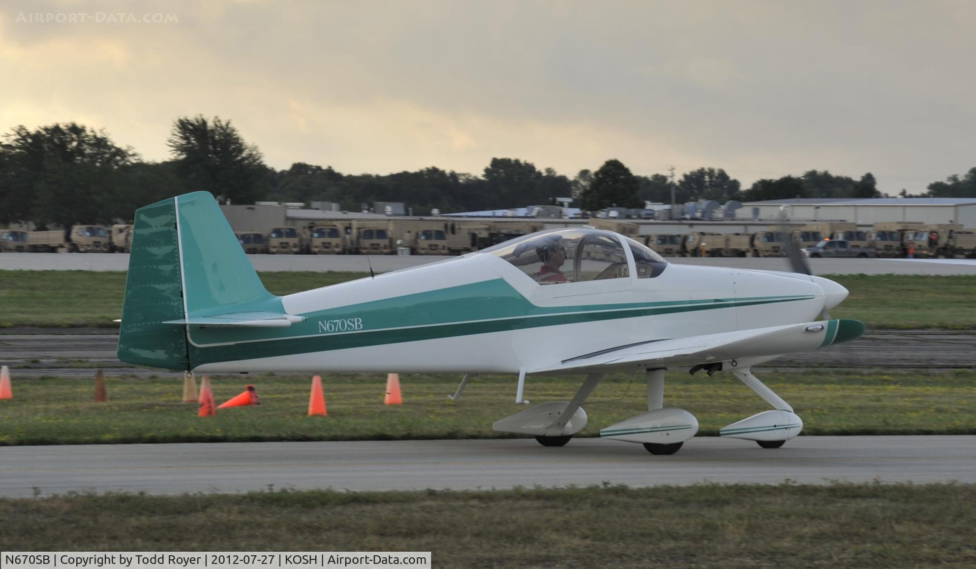 N670SB, 2001 Vans RV-6A C/N 23806, Airventure 2012