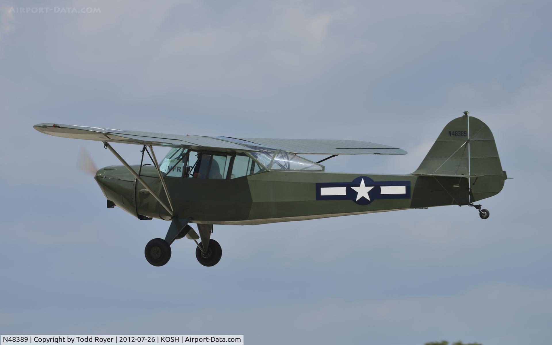 N48389, 1943 Taylorcraft DCO-65 C/N L-5300, Airventure 2012