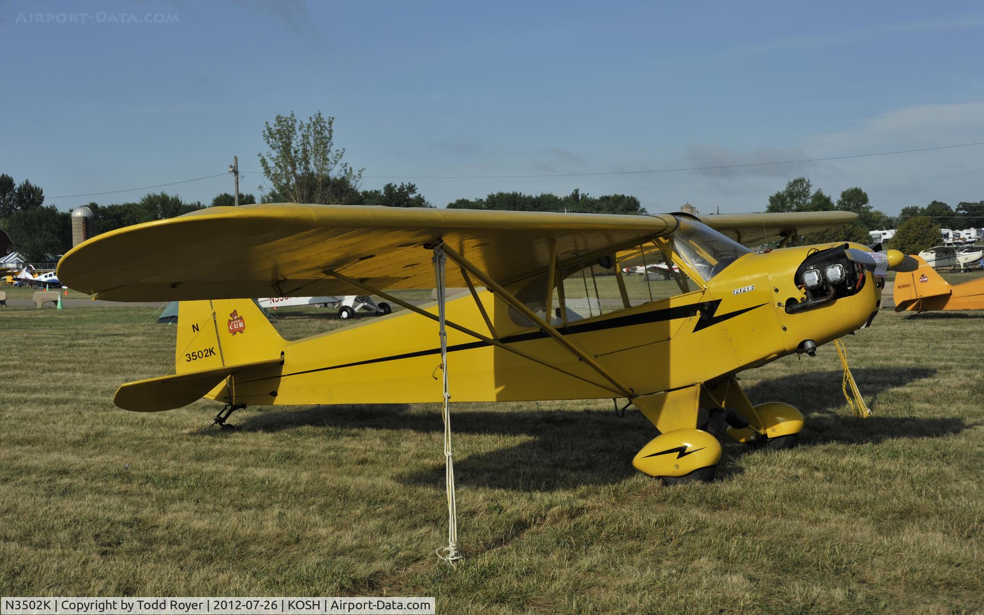 N3502K, 1946 Piper J3C-65 Cub C/N 22192, Airventure 2012