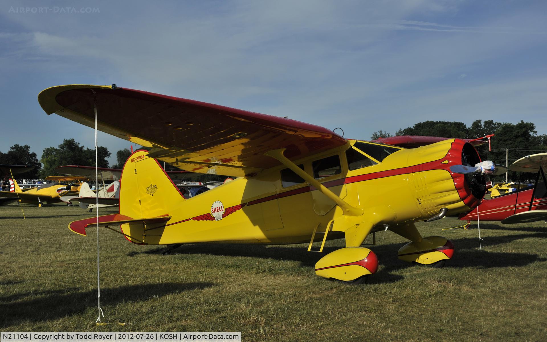 N21104, 1938 Stinson SR-10J Reliant C/N 5830, Airventure 2012