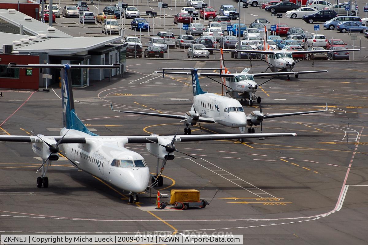 ZK-NEJ, 2006 De Havilland Canada DHC-8-311 Dash 8 C/N 625, Nice line-up of Air NZ link and Sounds Air aircraft