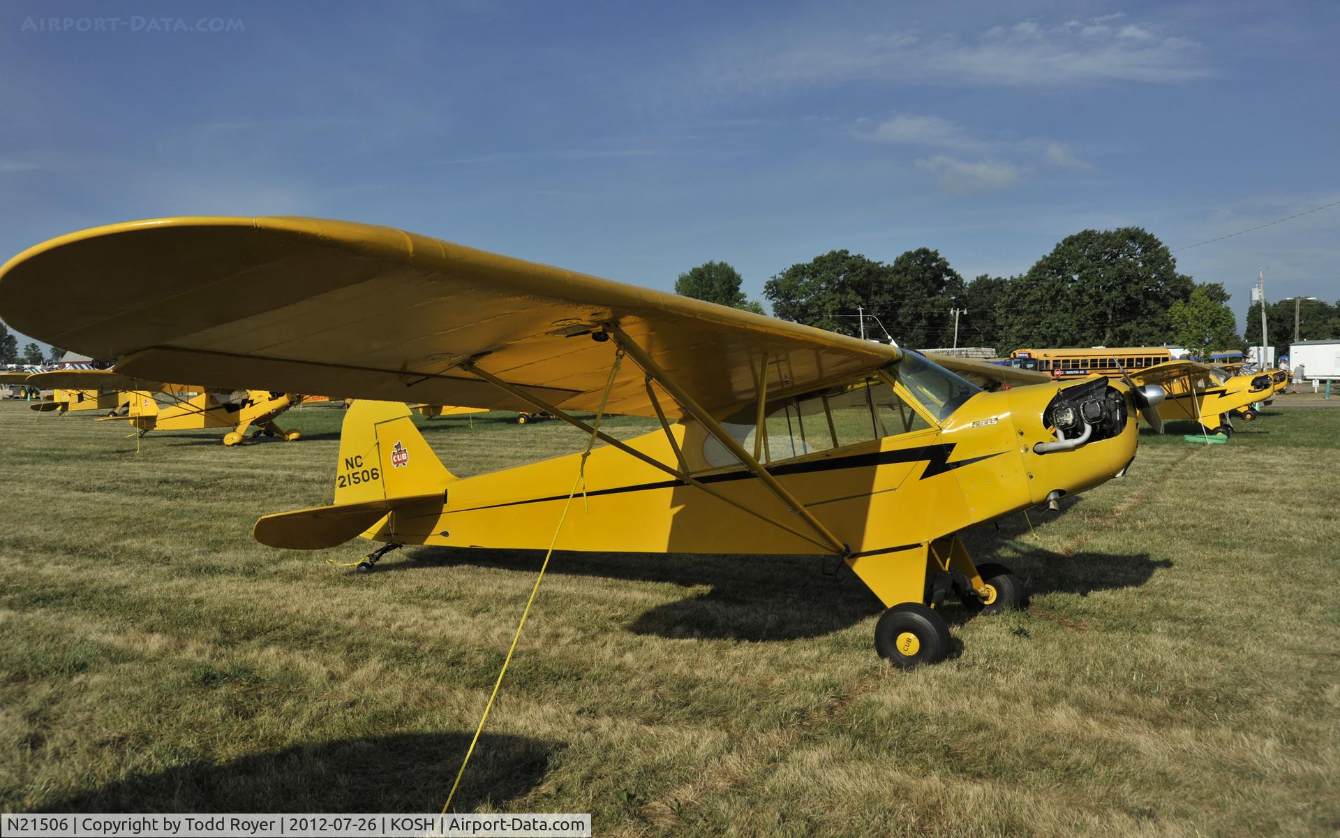 N21506, 1938 Piper J3C-65 Cub Cub C/N 2364, Airventure 2012
