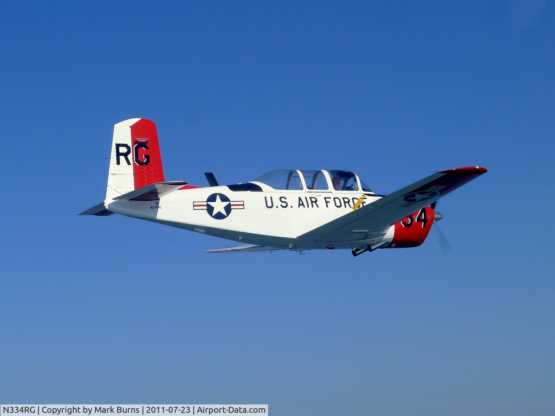 N334RG, 1954 Beech T-34A (A45) Mentor Mentor C/N G-93, On the way to Oshkosh 2011