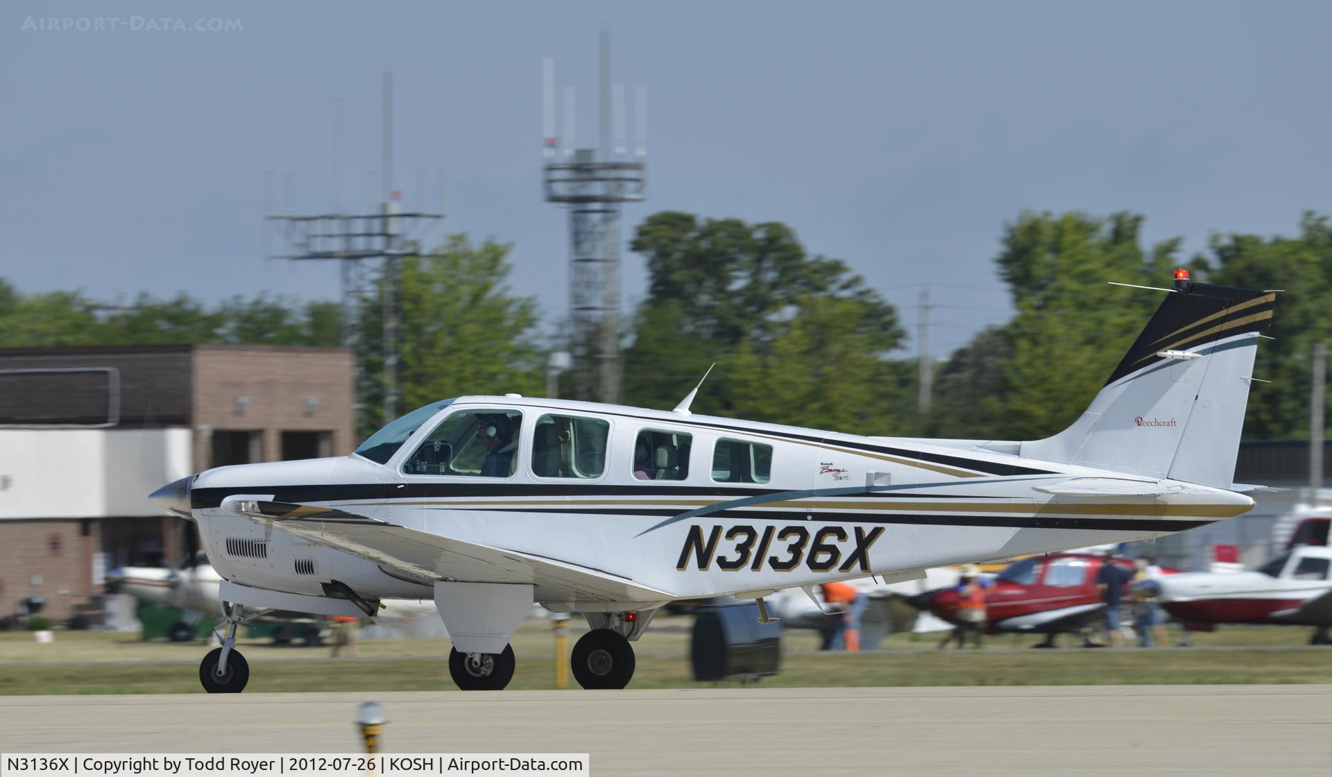 N3136X, 1998 Raytheon Aircraft Company B36TC Bonanza C/N EA-620, Airventure 2012