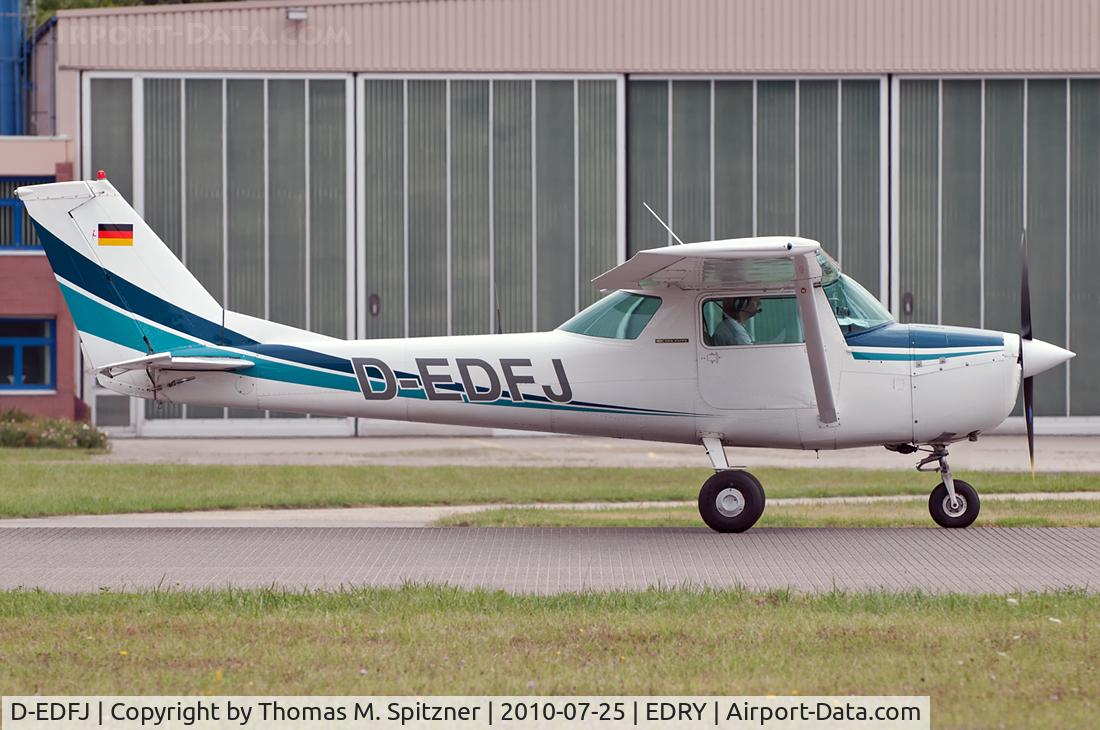 D-EDFJ, 1967 Cessna 150G C/N 15066503, D-EDFJ awaiting it's t/o clearance at ZQC / EDRY