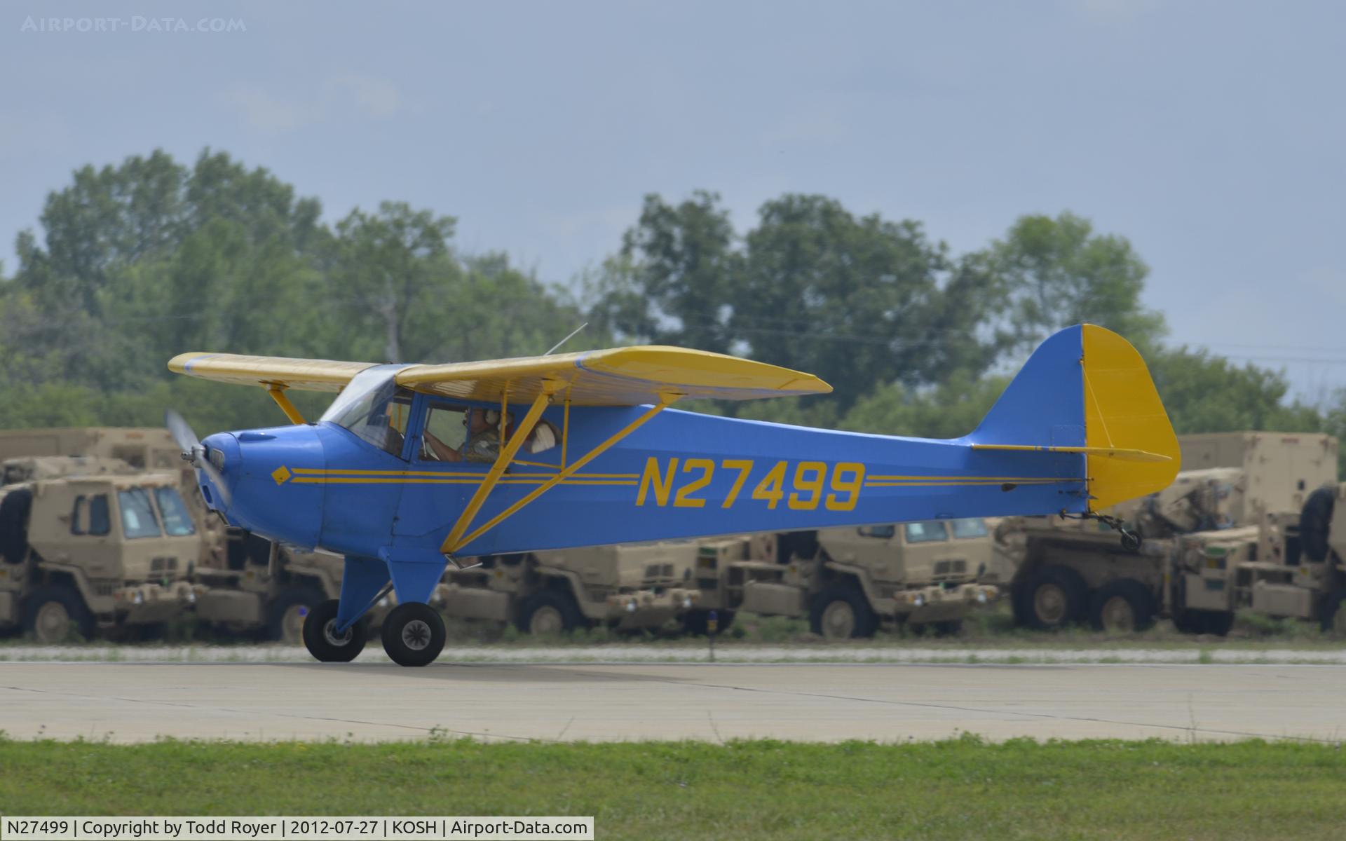 N27499, 1940 Taylorcraft BL-65 (L-2F) C/N 2141, Airventure 2012