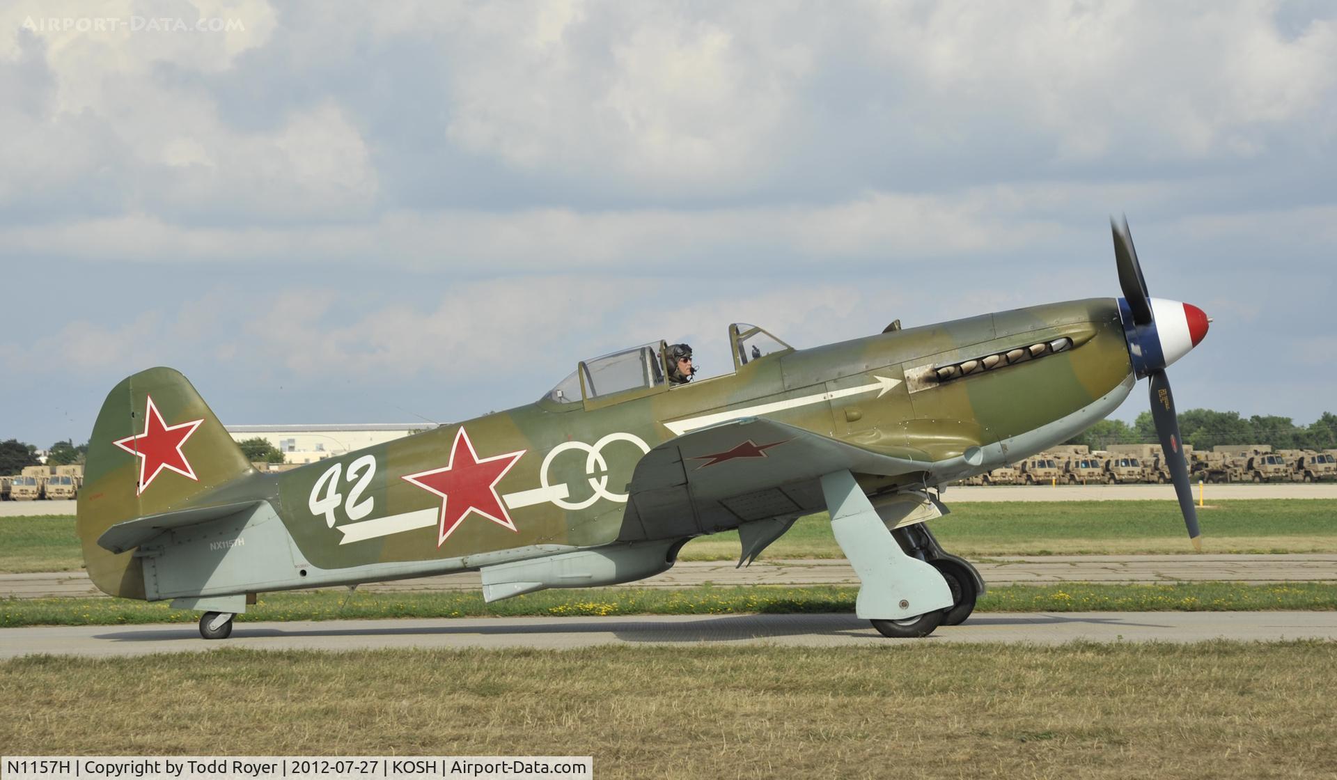 N1157H, 1994 Yakovlev Yak-9U-M C/N 0470402, Airventure 2012