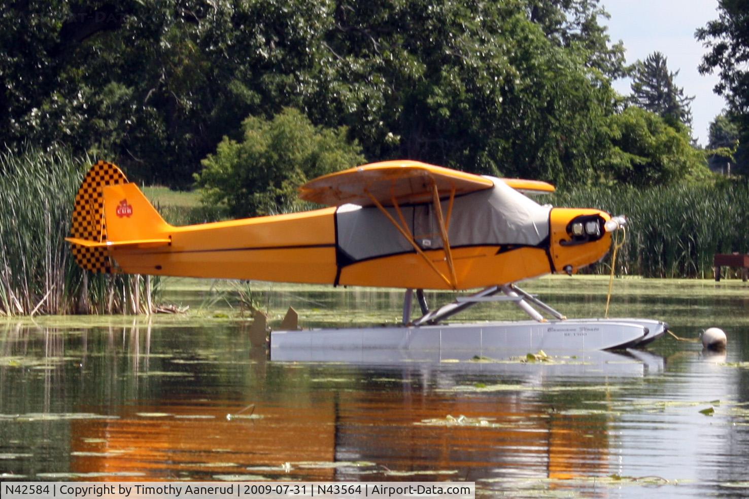 N42584, 1945 Piper J3C-65 Cub Cub C/N 14865, can't read the N-number in the checkerboards