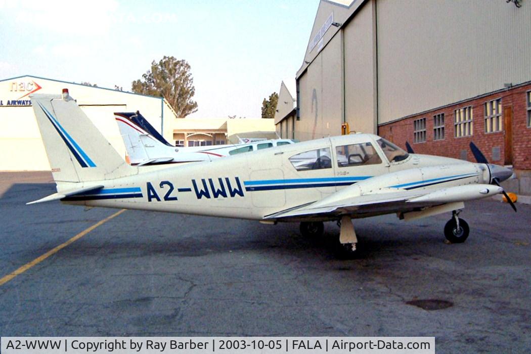 A2-WWW, 1964 Piper PA-30-160 Twin Comanche Twin Comanche C/N 30-535, Piper PA-30-160 Twin Comanche [30-535] Lanseria~ZS 05/10/2003