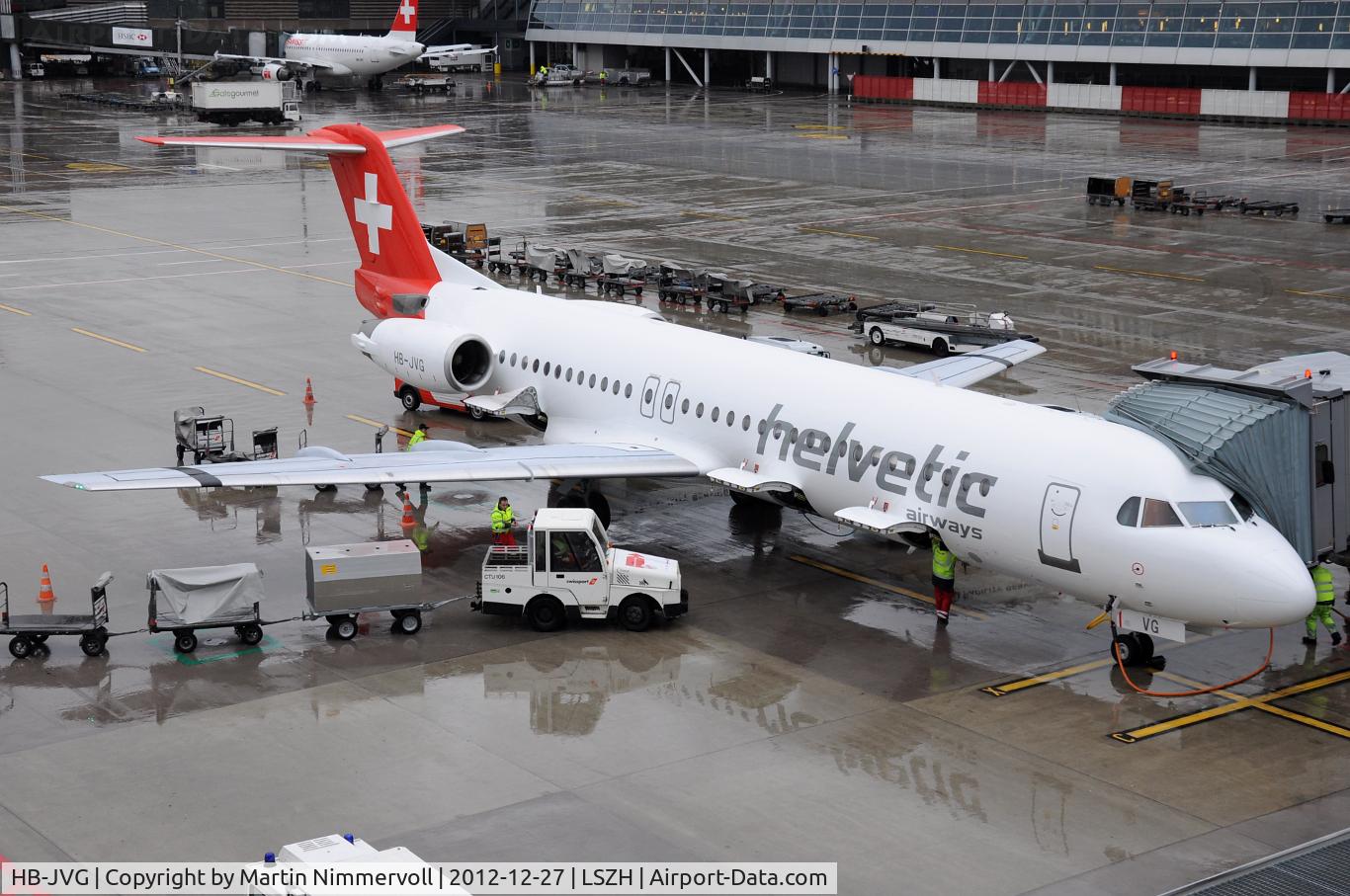HB-JVG, 1993 Fokker 100 (F-28-0100) C/N 11478, helvetic airways
