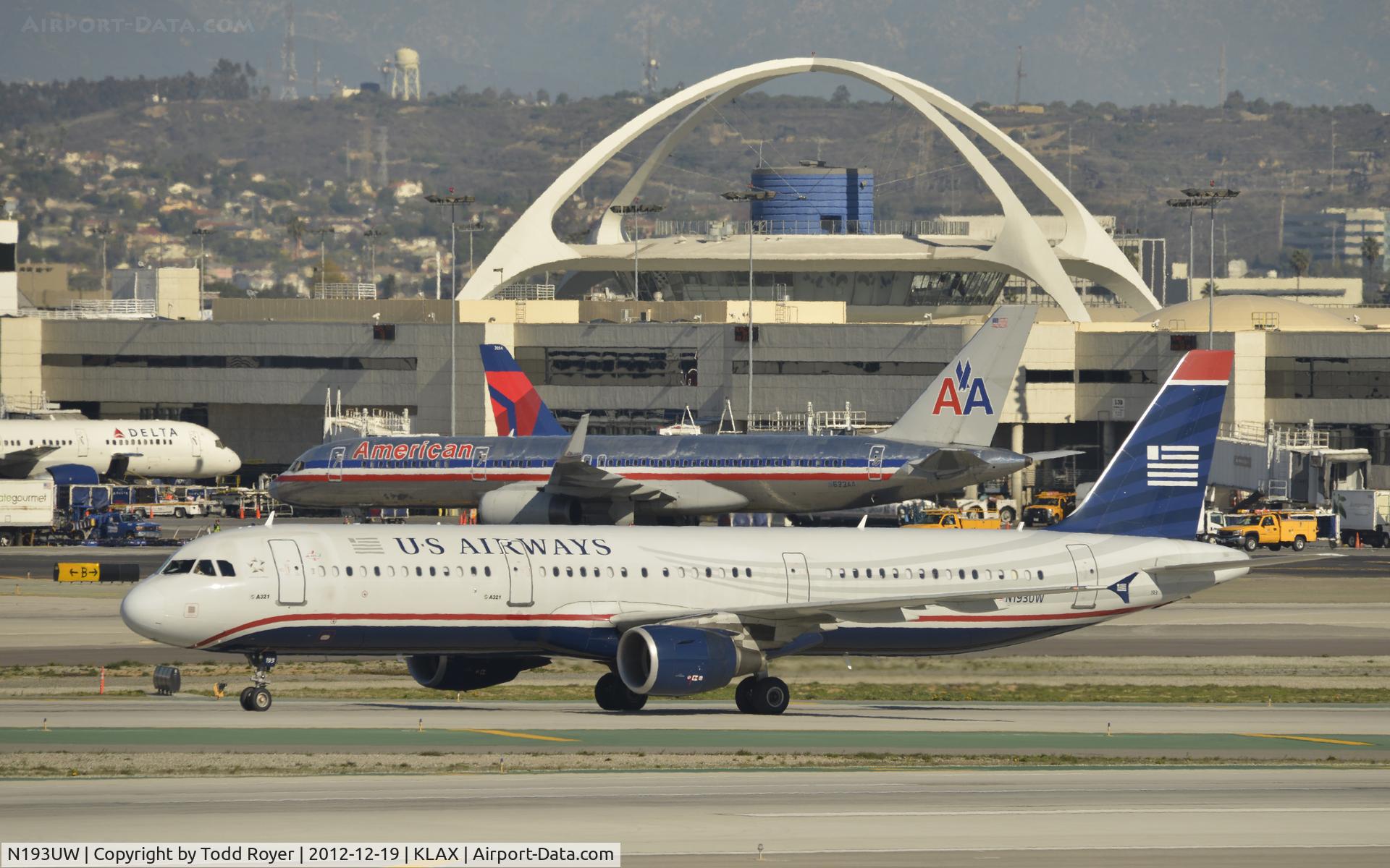 N193UW, 2008 Airbus A321-211 C/N 3584, Arrived at LAX on 25L