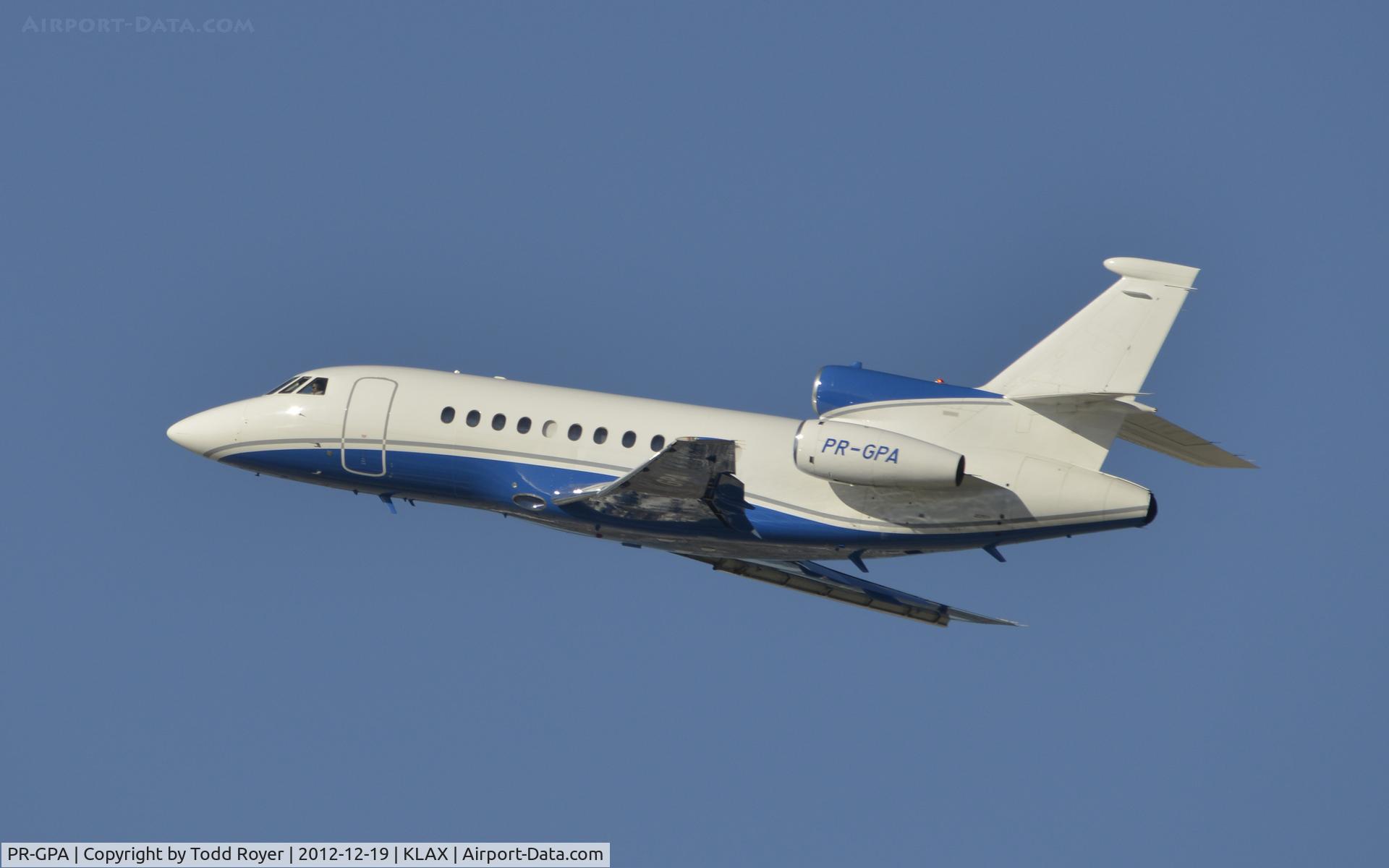 PR-GPA, 2000 Dassault Falcon 900EX C/N 82, Departing LAX