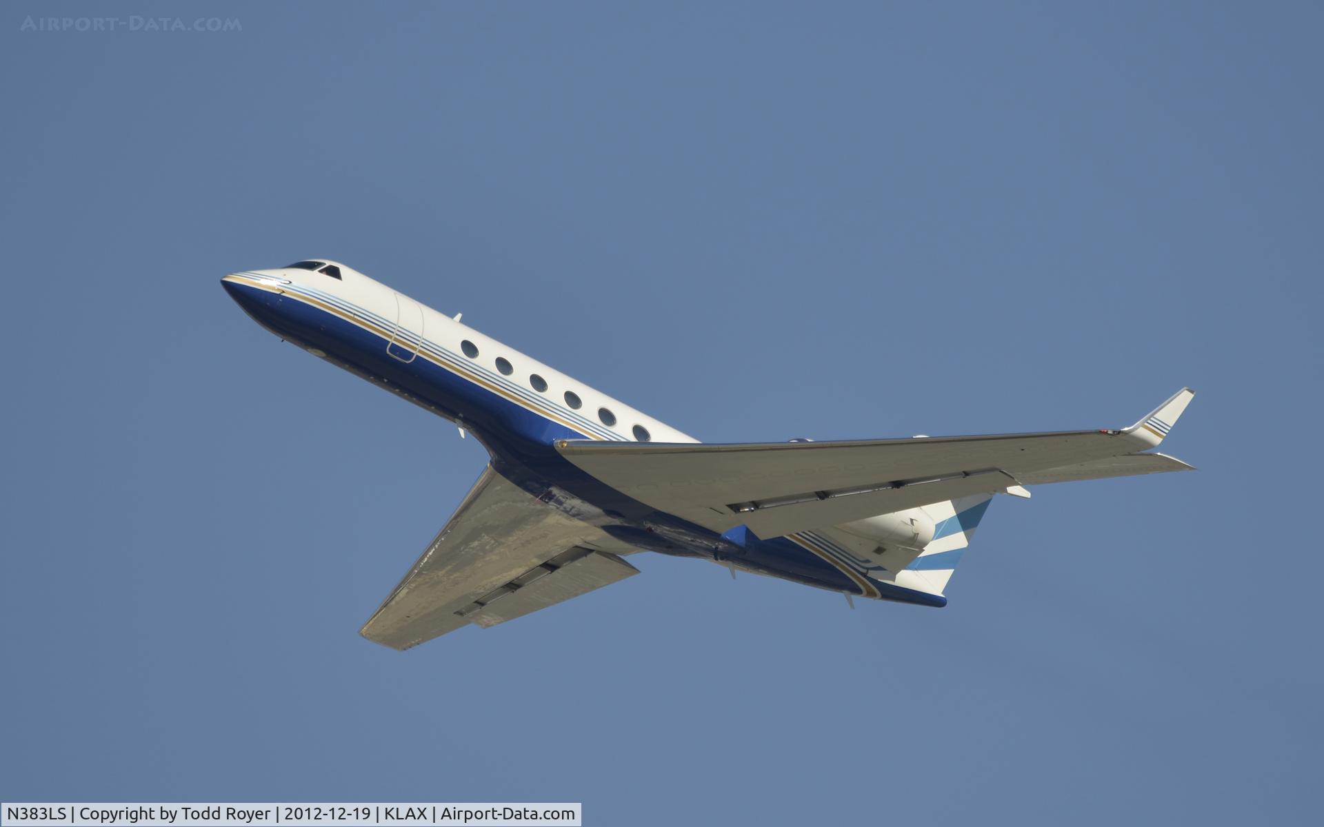 N383LS, 1998 Gulfstream Aerospace G-IV C/N 544, Departing LAX